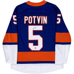 Denis Potvin Autographed New York Islanders Replica Jersey