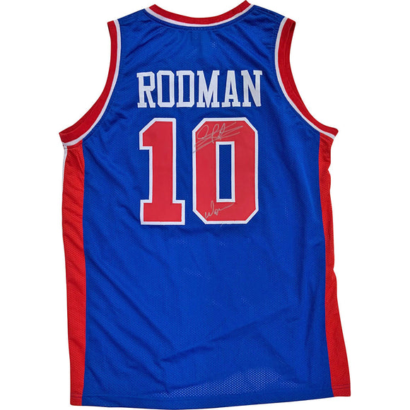 Dennis Rodman Autographed Detroit Pistons 8x10 Photo #2 - Detroit City  Sports