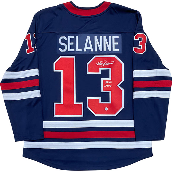 Teemu Selanne Winnipeg Jets Fanatics Authentic Autographed White Heritage  Fanatics Breakaway Jersey