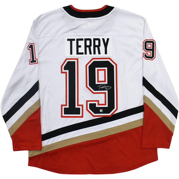 Troy Terry Autographed Anaheim Ducks Reverse Retro Replica Jersey