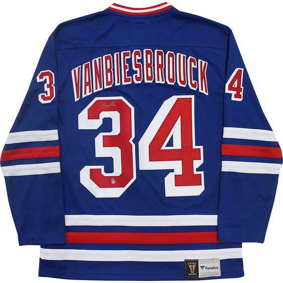 John Vanbiesbrouck Autographed New York Rangers Replica Jersey