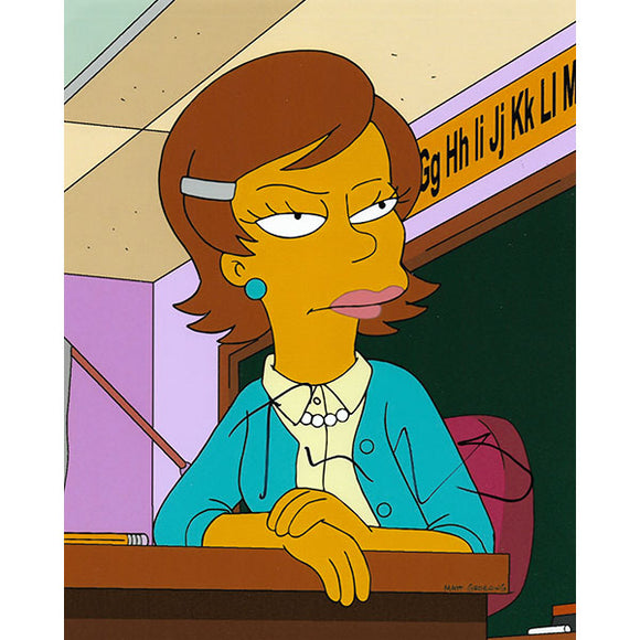 Tina Fey Autographed 'The Simpsons' 8X10 Photo