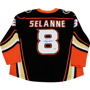 Teemu Selanne Autographed Anaheim Ducks Replica Jersey