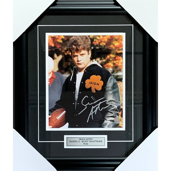 Sean Astin Framed Autographed 'Rudy' 8X10 Photo