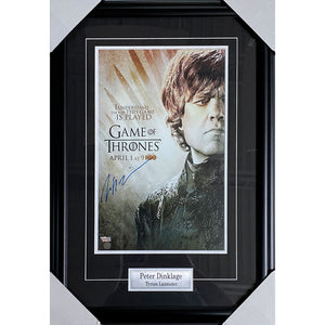 Peter Dinklage Framed Autographed "Game of Thrones" 11X17 Photo