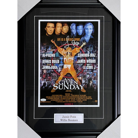 Jamie Foxx Framed Autographed 'Any Given Sunday' 11X17 Movie Poster