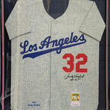 Sandy Koufax Framed Autographed Los Angeles Dodgers Jersey