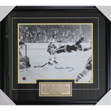 Bobby Orr Framed Autographed Boston Bruins "The Goal" 16X20 Photo