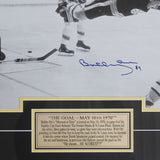 Bobby Orr Framed Autographed Boston Bruins "The Goal" 16X20 Photo