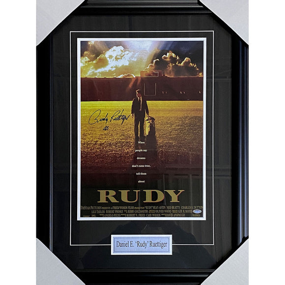 Rudy Ruettiger Framed Autographed 