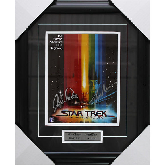 Leonard Nimoy/William Shatner Framed Autographed 