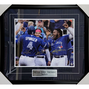Bichette/Guerrero Jr./Springer Framed Autographed Toronto Blue Jays 16X20 Photo