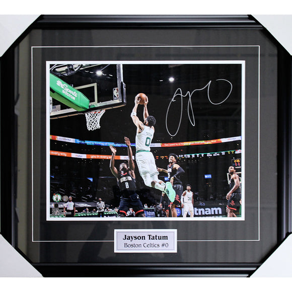 Jayson Tatum Framed Autographed Boston Celtics 16X20 Photo
