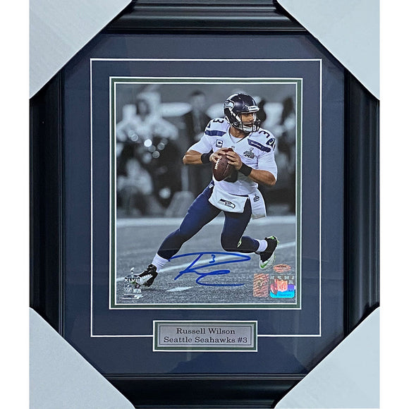Russell Wilson Framed Autographed Seattle Seahawks 8X10 Photo
