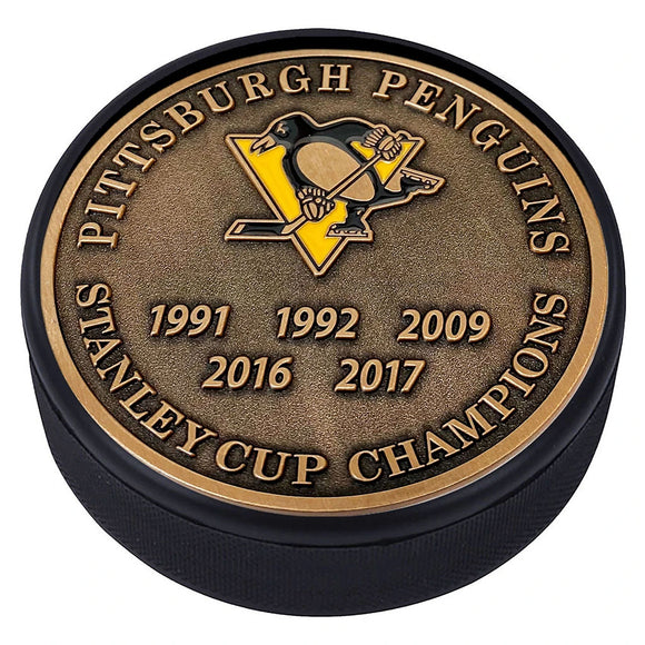Pittsburgh Penguins Gold Medallion Puck