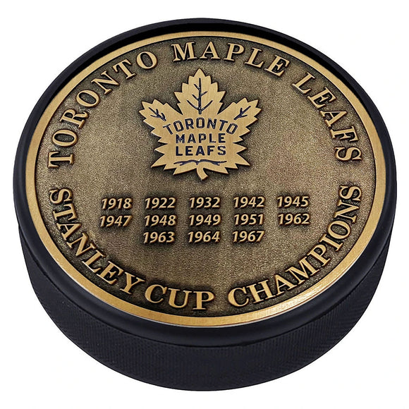 Toronto Maple Leafs Gold Medallion Puck