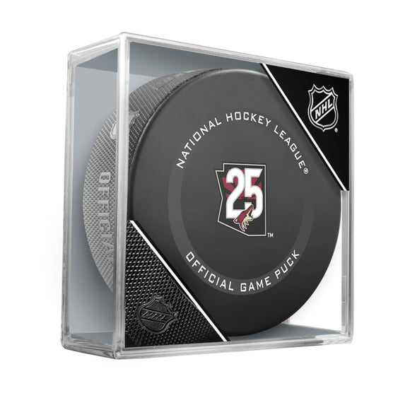 Arizona Coyotes 25th Anniversary Official Game Model Puck
