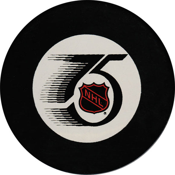 1991-92 NHL 75th Anniversary Official Game Puck