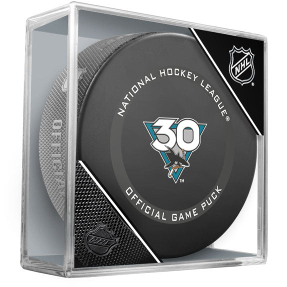 San Jose Sharks 30th Anniversary Official Game Model Puck