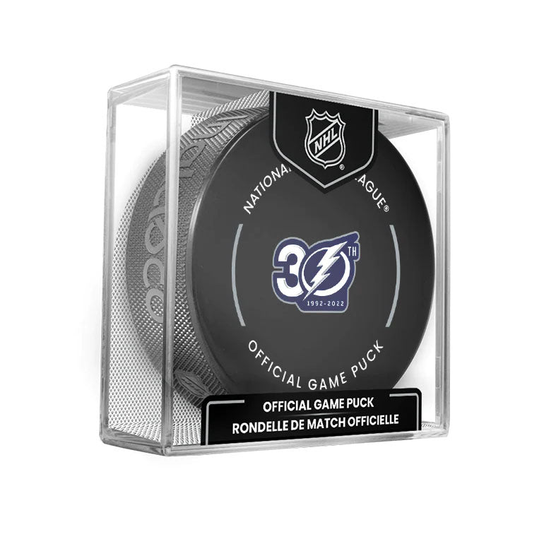Tampa Bay Lightning 30th Anniversary Official Game Model Puck Frozen Pond