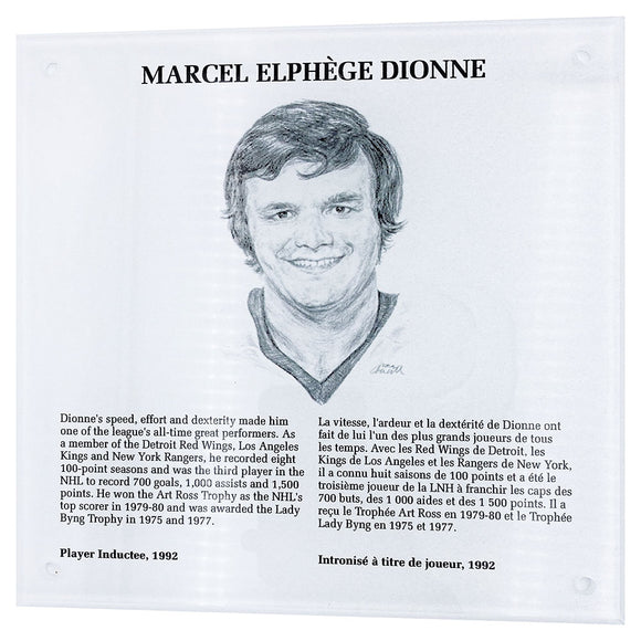 NHL Legends HOF Plaque - Marcel Dionne