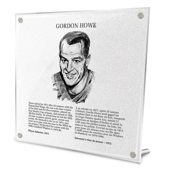 NHL Legends HOF Plaque - Gordie Howe