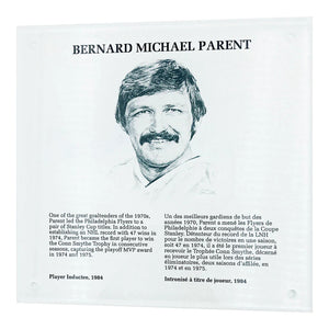 NHL Legends HOF Plaque - Bernie Parent
