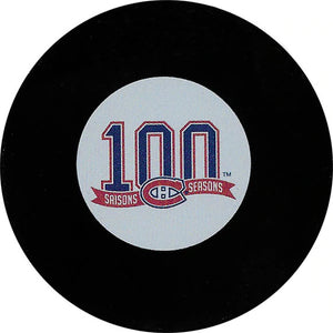 Montreal Canadiens Centennial Souvenir Puck (100 Seasons)
