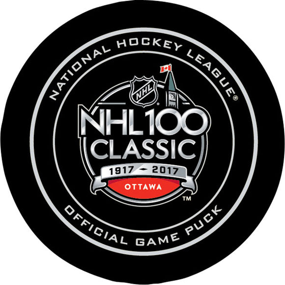 2017 NHL 100 Official Game Puck