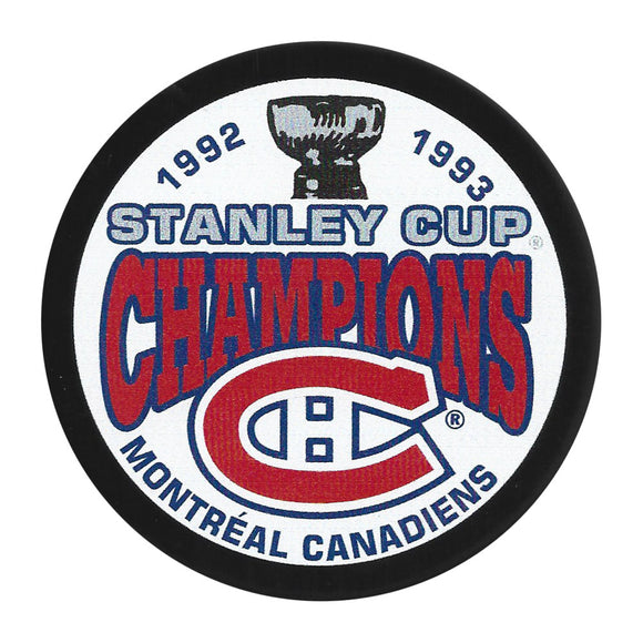 1993 Stanley Cup Montreal Canadiens Champions Puck