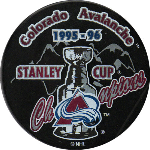 1996 Colorado Avalanche Stanley Cup Champions Puck