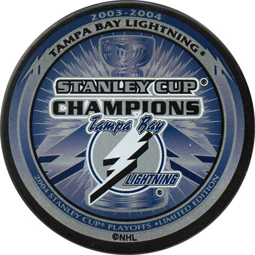 2004 Tampa Bay Lightning Stanley Cup Champions Puck