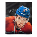 Connor McDavid Autographed Edmonton Oilers "Up Close & Personal" 20X24 Canvas - UDA